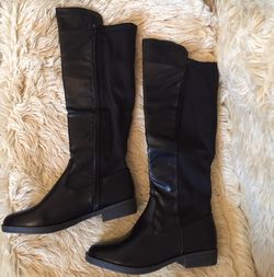 Black SHOES OF SOUL Womens Stretch Back Boots