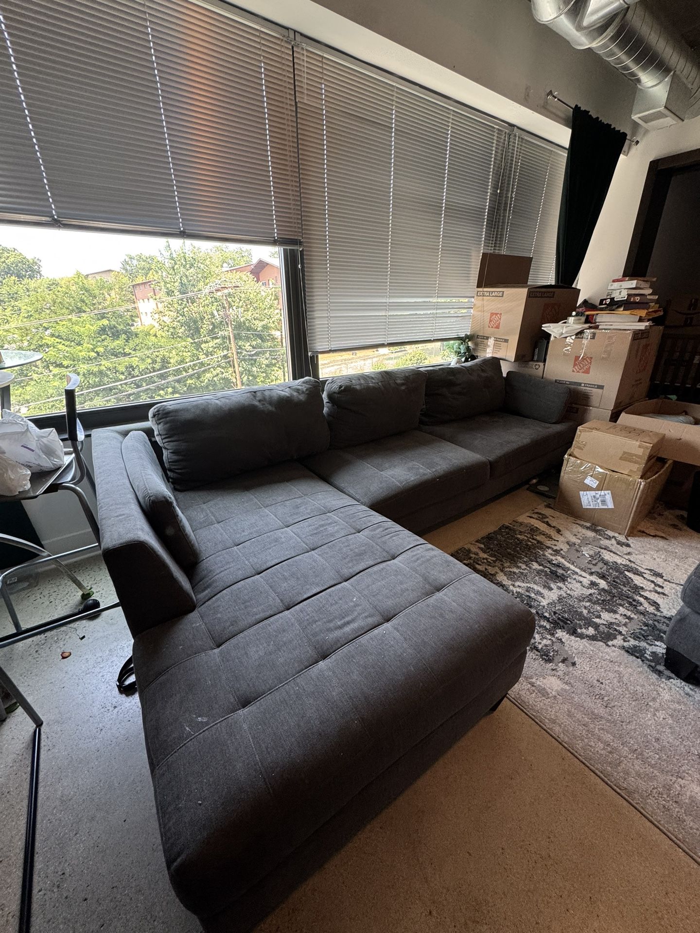 Sectional With ottoman couch