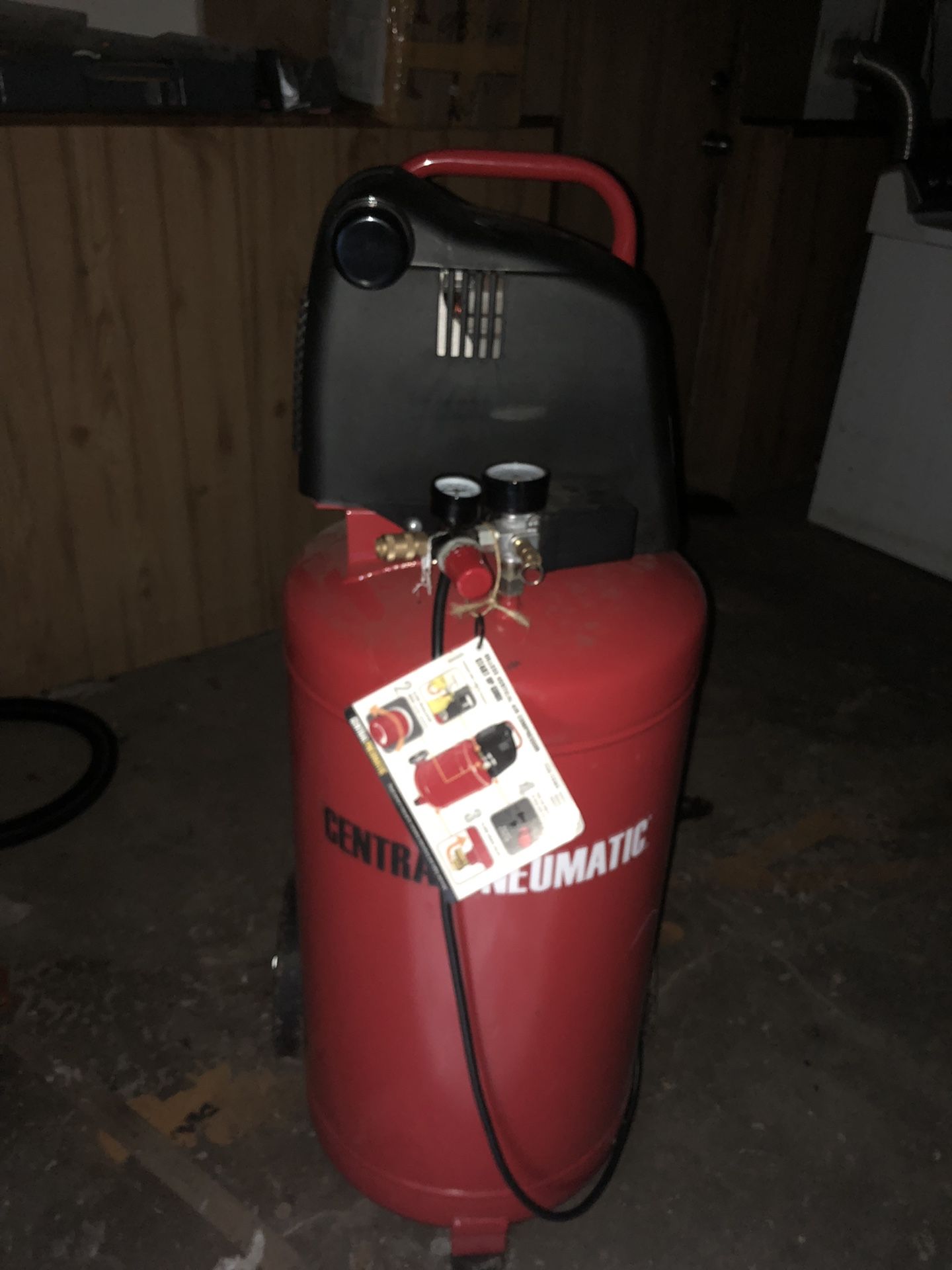 Air compressor model 68067 26 gal. 1.8 HP 150 PSI Oil Free Air