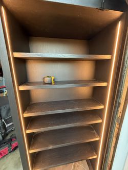 Display Shelf With Led Lights All Wood 