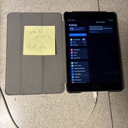 Unlocked iPad  Mini 4th Gen 128gb With Case And Charger 