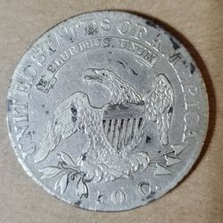 1824 Capped Bust Half Dollar Silver Coin