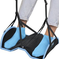 Airplane Foot Hammock - Memory Foam Foot Rest for Plane Travel - Portable Foot Rest for Air Travel, Desk & Car - Airplane Essentials Foot Hammock for