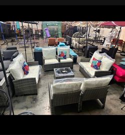Brand New 9 Piece Wicker Patio Set