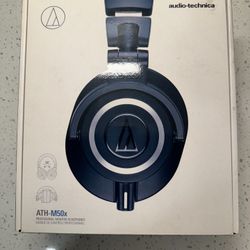 Audio Technica ATH-M50X Black Headphones Complete In Box 