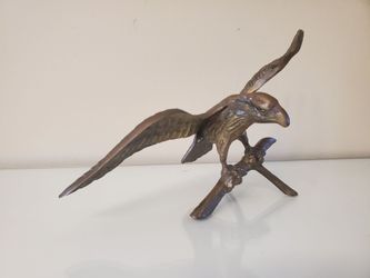 Vintage Brass Eagle Sculpture Figurine