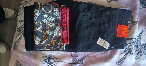 ($15 Huntington Beach Denim Jeans 32x32 Boxer briefs in luded