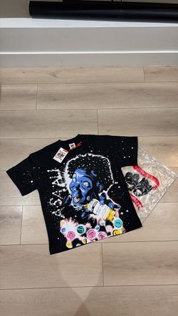 Asaali Black Tee – Blue Face / Pills