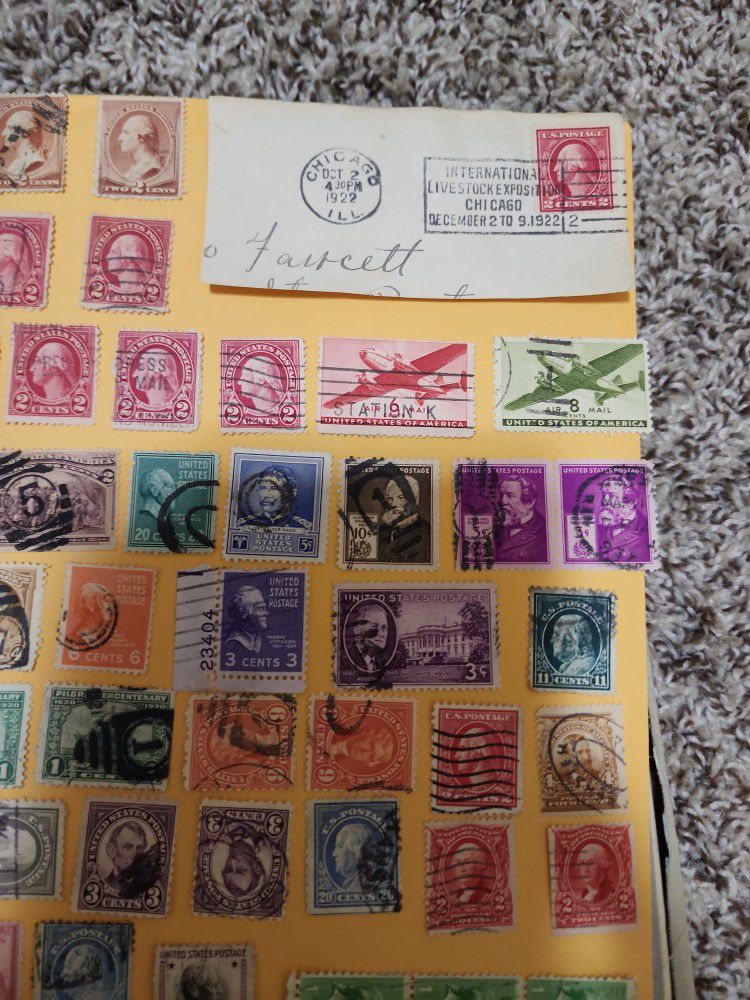 1 Sheet Good Value Usa Old Stamps Lot XXZ 98