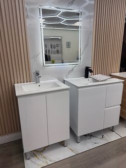 White Bathroom Vanity PVC