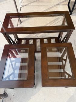 TALL ENTRY TABLE AND TWO COFFEE TABLES