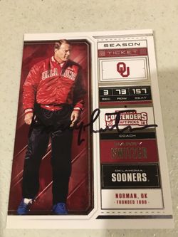 Barry Switzer Autographed Card with COA