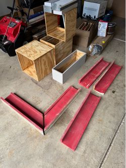 Shelves plywood and MDF $30 for everything
