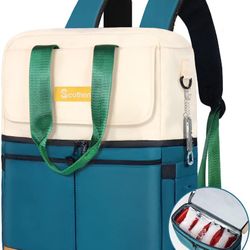 Scothen Backpack Cooler with Double Decker & Ice Packs