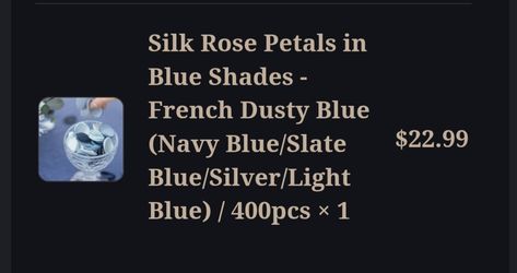 Dusty Blue Silk Rose Petals - 400 Pcs