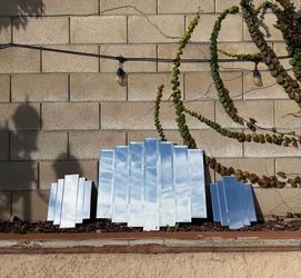 1980s art deco postmodern 3 pc Beveled mirror set