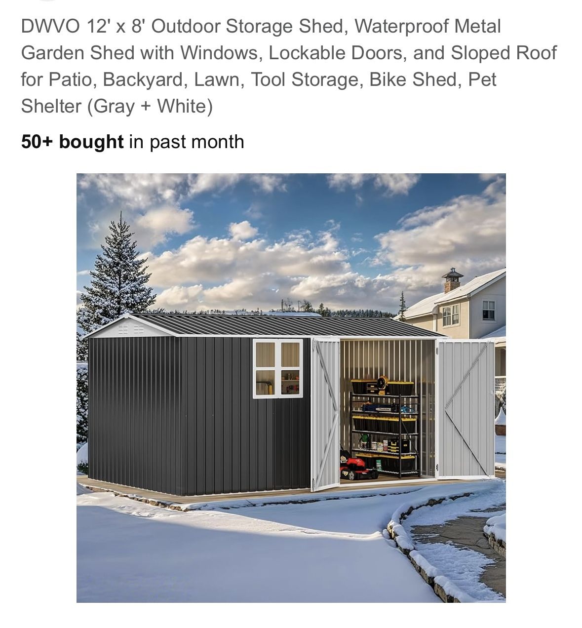 12 X 8 Storage Shed - New In Box