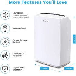 $100 INOFIA 30 PINT DEHUMIDIFIER 