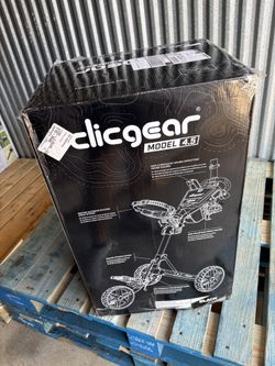 Clicgear Model 4.5 Golf Push Cart Black 3-Wheel Folding Cart Like New