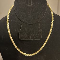 10k Rope Chain Gold Necklace 6.3  Grams 4mm 18 Inches 