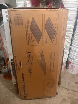commercial fluorescent or LED light fixture