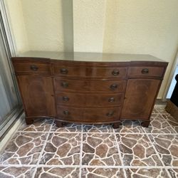 Antique Mahogany Bow Front Sideboard