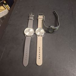 Lot Of 3 Men's Timepieces For Sports, Dress Or Casual - All With New Batteries & All Work Great SEE DESCRIPTION