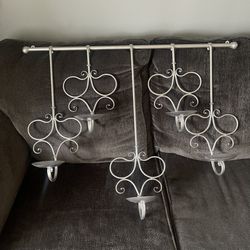 Silver Metal Wall Candle Holder Home Decor Accents