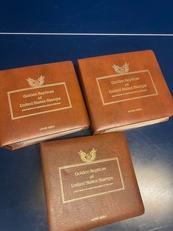 Golden replicas of United States stamps 22kt gold