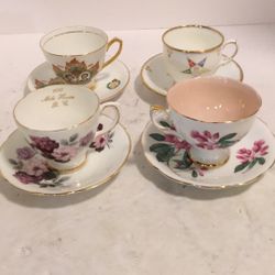 4 Different Sets of fine China :Taylor & Kent Bone China England #7255. Windsor England #1268/87.  Rosalind Royal Standard fine bone China England,  S