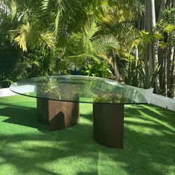 Dinner Table Glass Top - Tear Drop shape