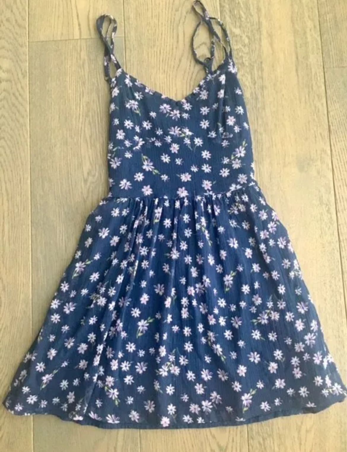 Abercrombie Kids Flower Blue Chiffon Dress - XL 