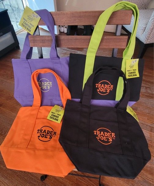 π Halloween, Trader Joe's Mini Canvas Tote Bags π Halloween style.