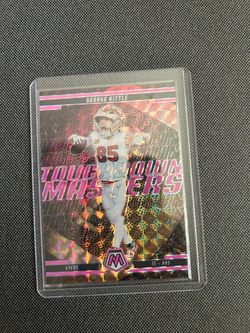 2025 Panini Mosaic - George Kittle #14 Touchdown Masters Mosaic Pink Fluorescent