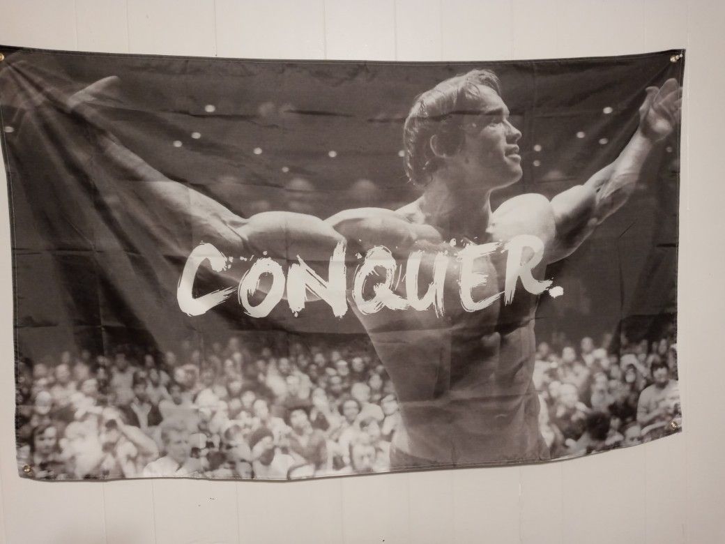 Arnold Schwarzenegger Conquer Flag