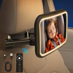 Baby Car Mirror With Night Light Baby Shower New 