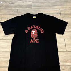 Bape Red Camo T-Shirt - Size XL