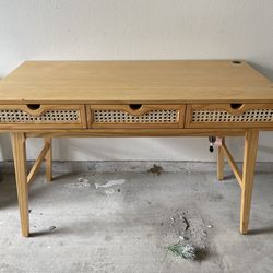 Wooden Desk With USB 