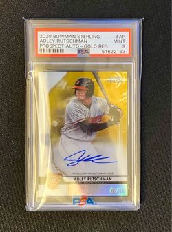 Adley Richmond 2020 Bowman Sterling Adley Rutschman Prospect Gold Refractor Auto PSA 9 Pop Count 8
