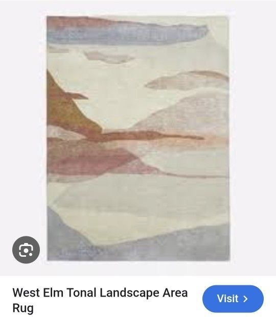 West Elm Tonal Landscape Wool Rug 8x10