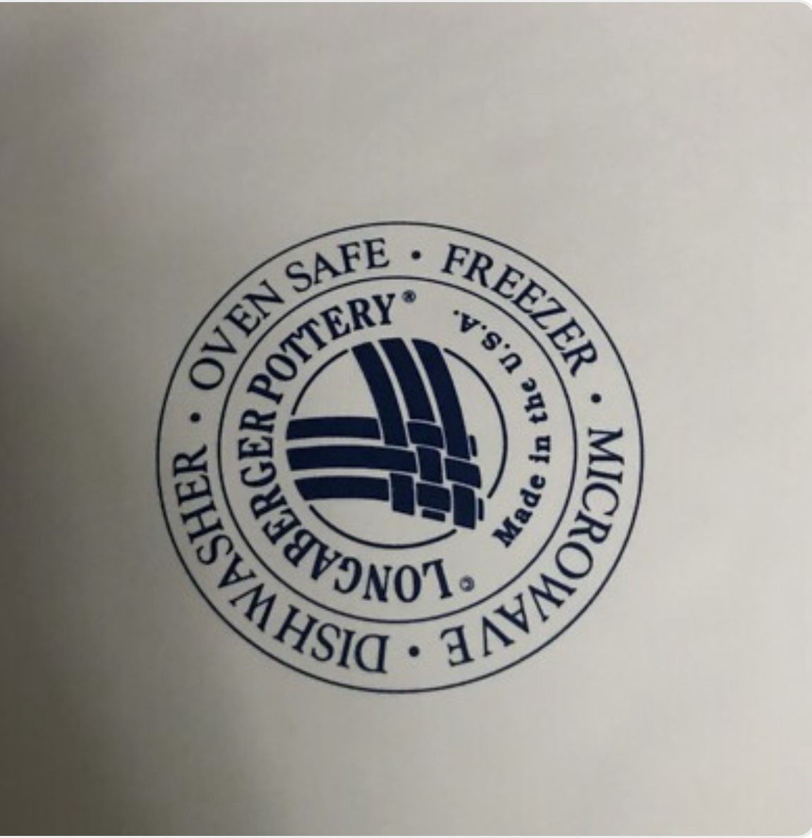 Longaberger Pottery Woven Traditions Blue 2 Qt Covered Casserole Dish