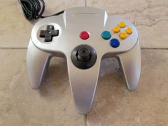 N64 Controller - Silver - Nintendo 64 Joystick - Super Mario - Kirby - Zelda
