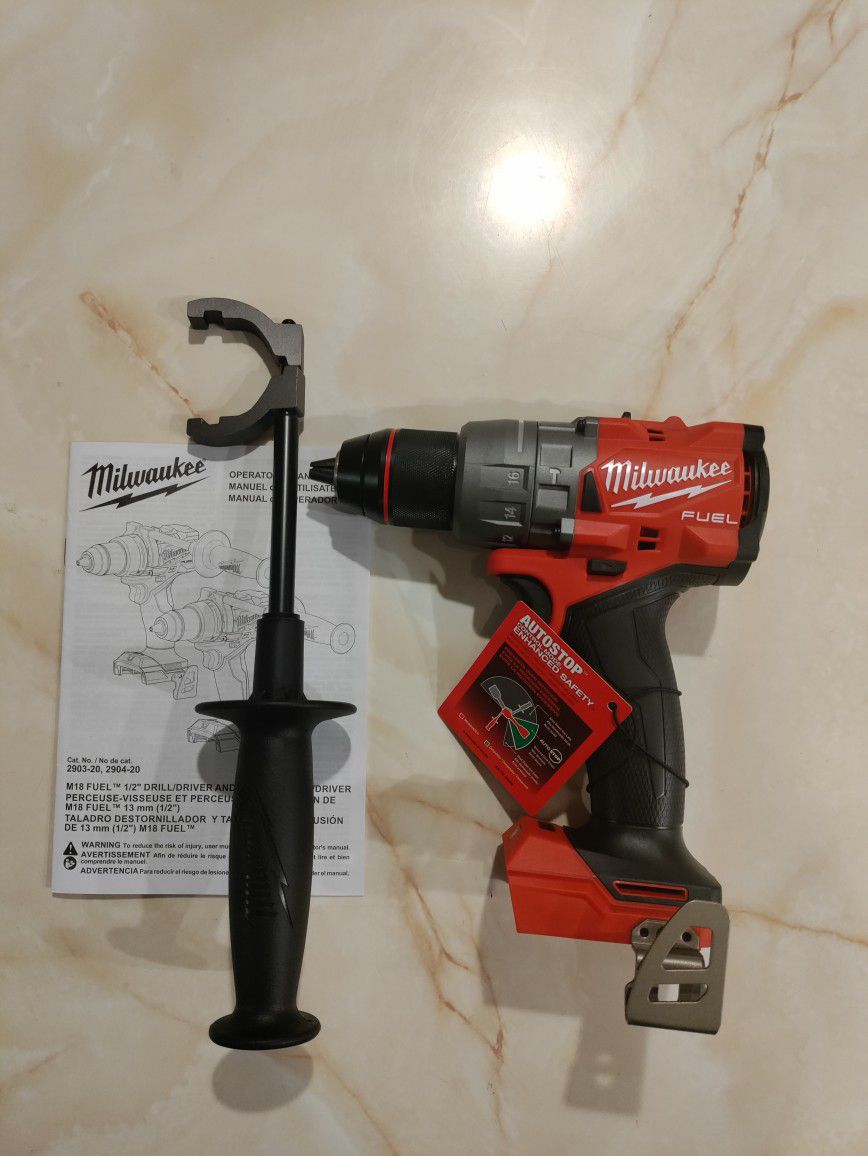 M18 FUEL Milwaukee Lithium-Ion Brushless Cordless 1/2 in. Hammer Drill/Driver (Tool-Only)