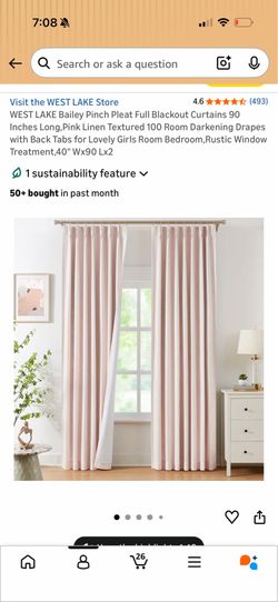 Brand new: Pink Blackout Curtains