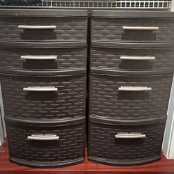 Sterilite Drawer Units. 2-Pack. Espresso color.  Clean.