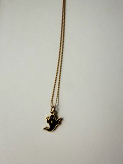14k Gold Filled Ghost Charm Pendant Necklace