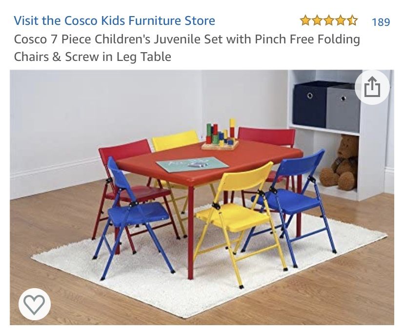 Cosco kids 6 chair table