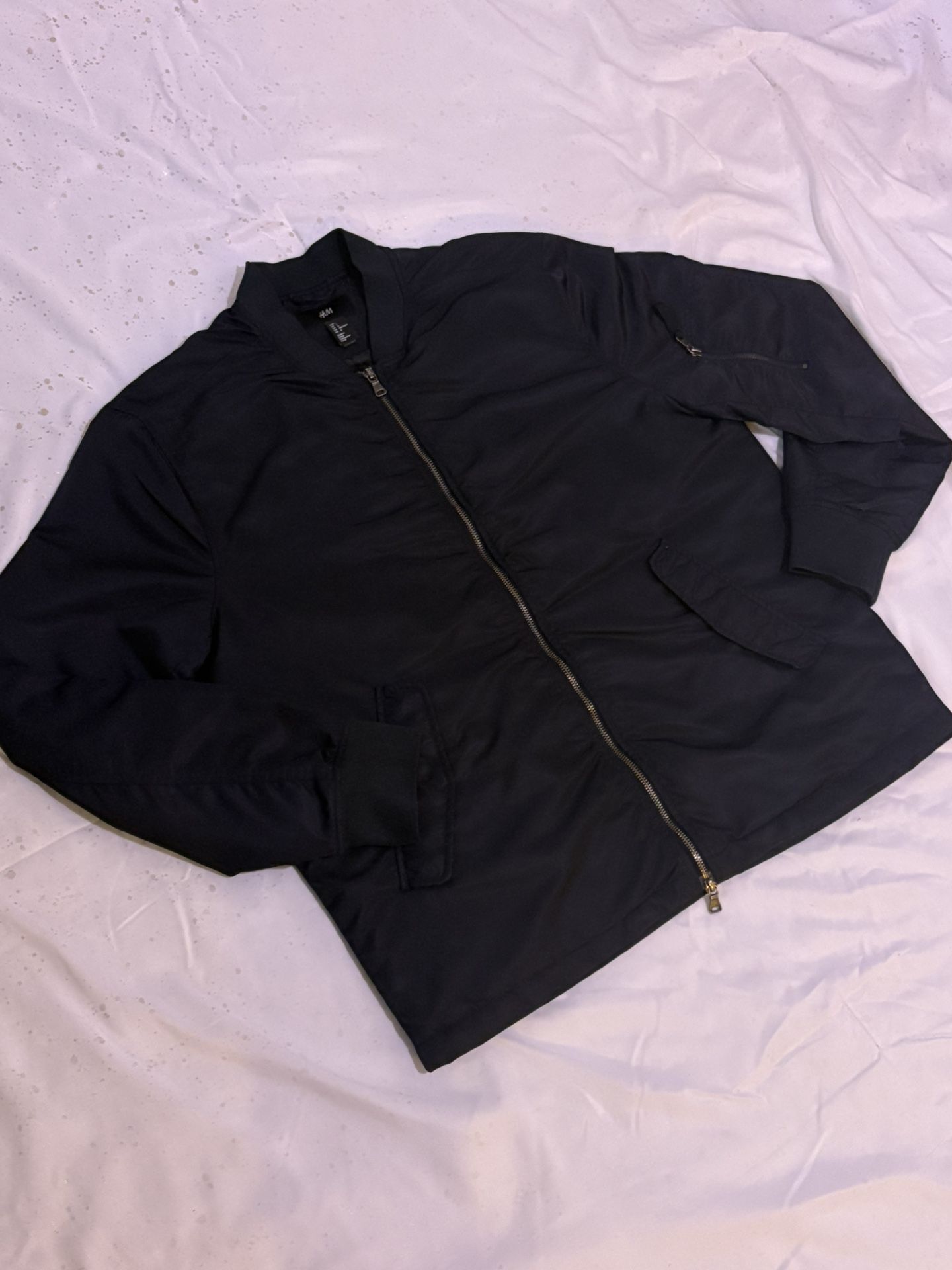 H&m dark blue bomber