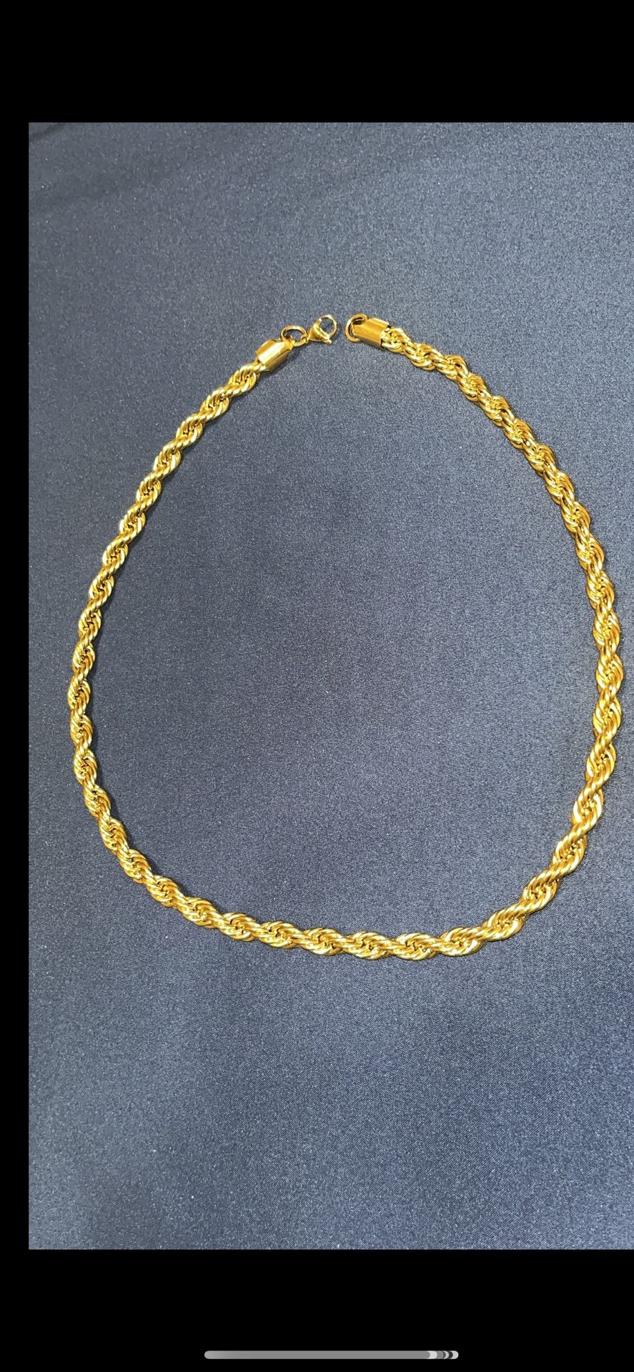 Black Friday Sale! Rope Chain 18k Gold Plated