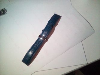 Blue Alligator Watch Strap Deployant Buckle 